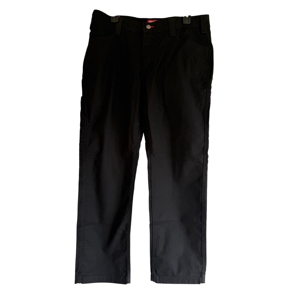 Milwaukee M650B Mens Black Straight Fit Work Pants 34x30 NWT Utility Trousers